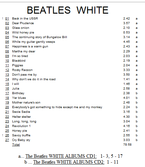 BEATLES WHITE